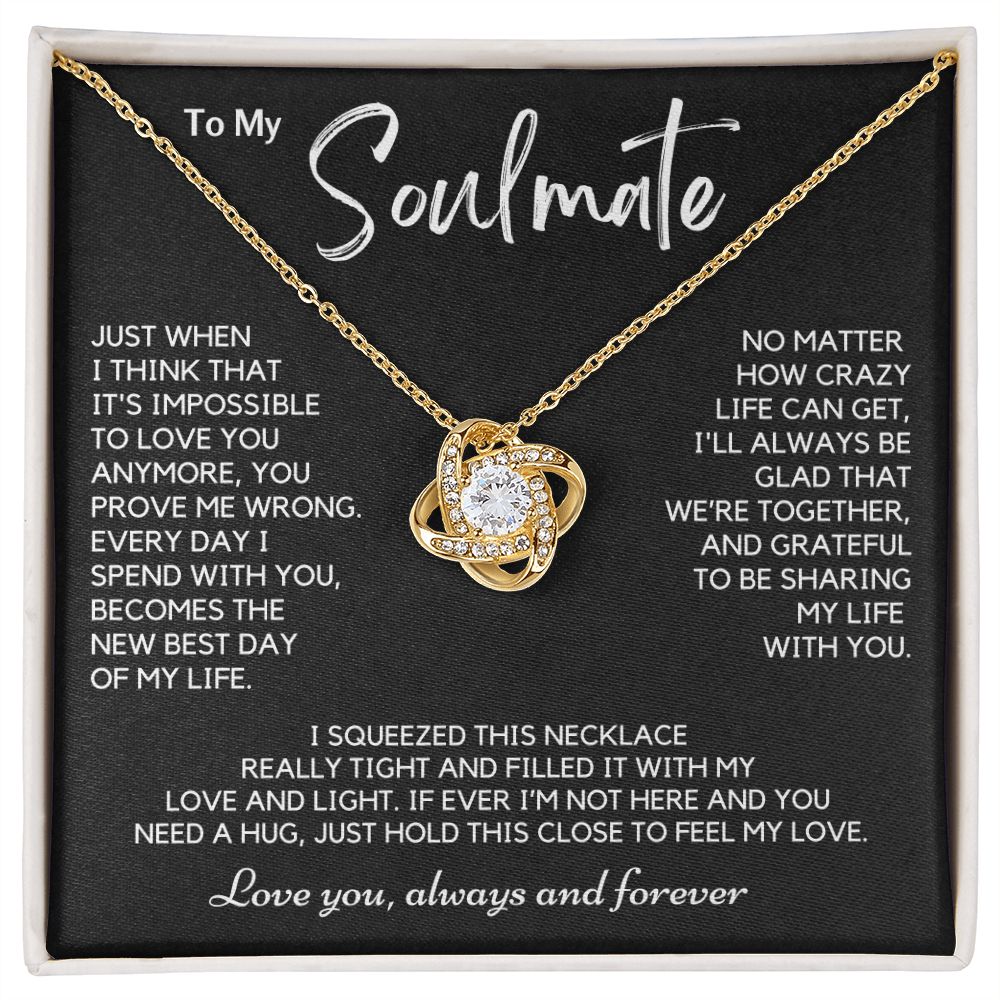 Soulmate - Just When - Love Knot Pendant