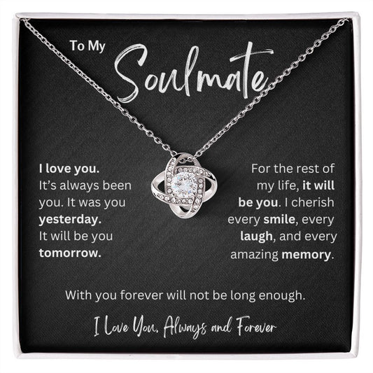 Soulmate - I Love You - Love Knot Pendant