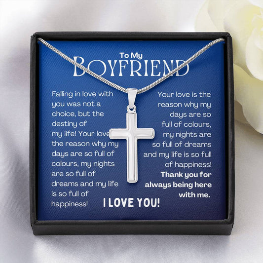 To My Boyfriend - Stunning Artisan-Crafted Cross Necklace